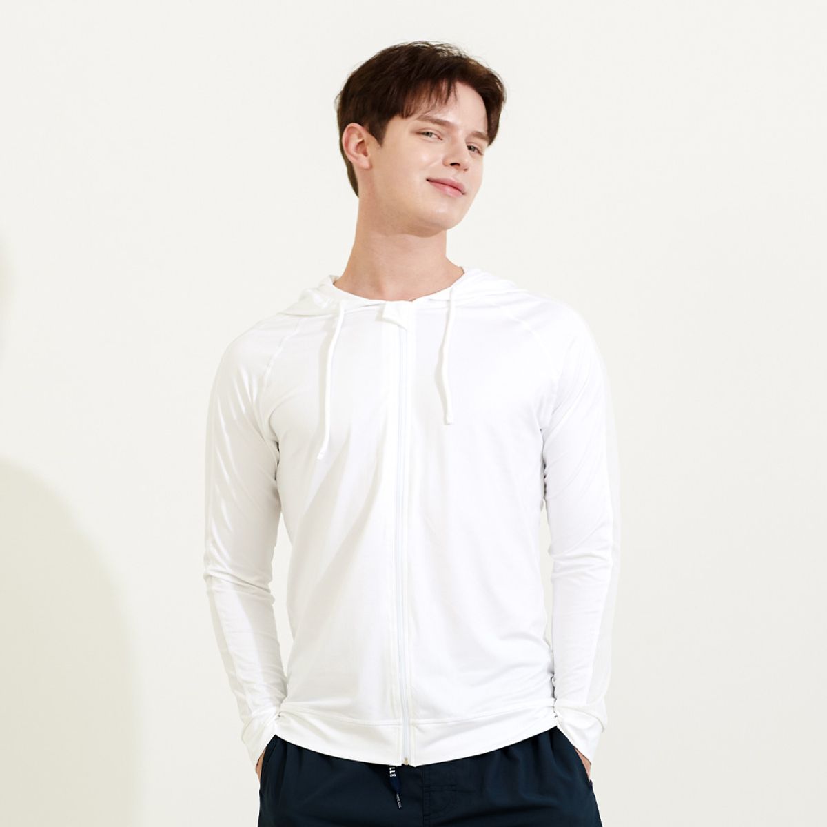 베이직엘르(BASIC ELLE) 남성 매쉬포인트 후드집업 반바지레깅스 세트 BEM-W918G