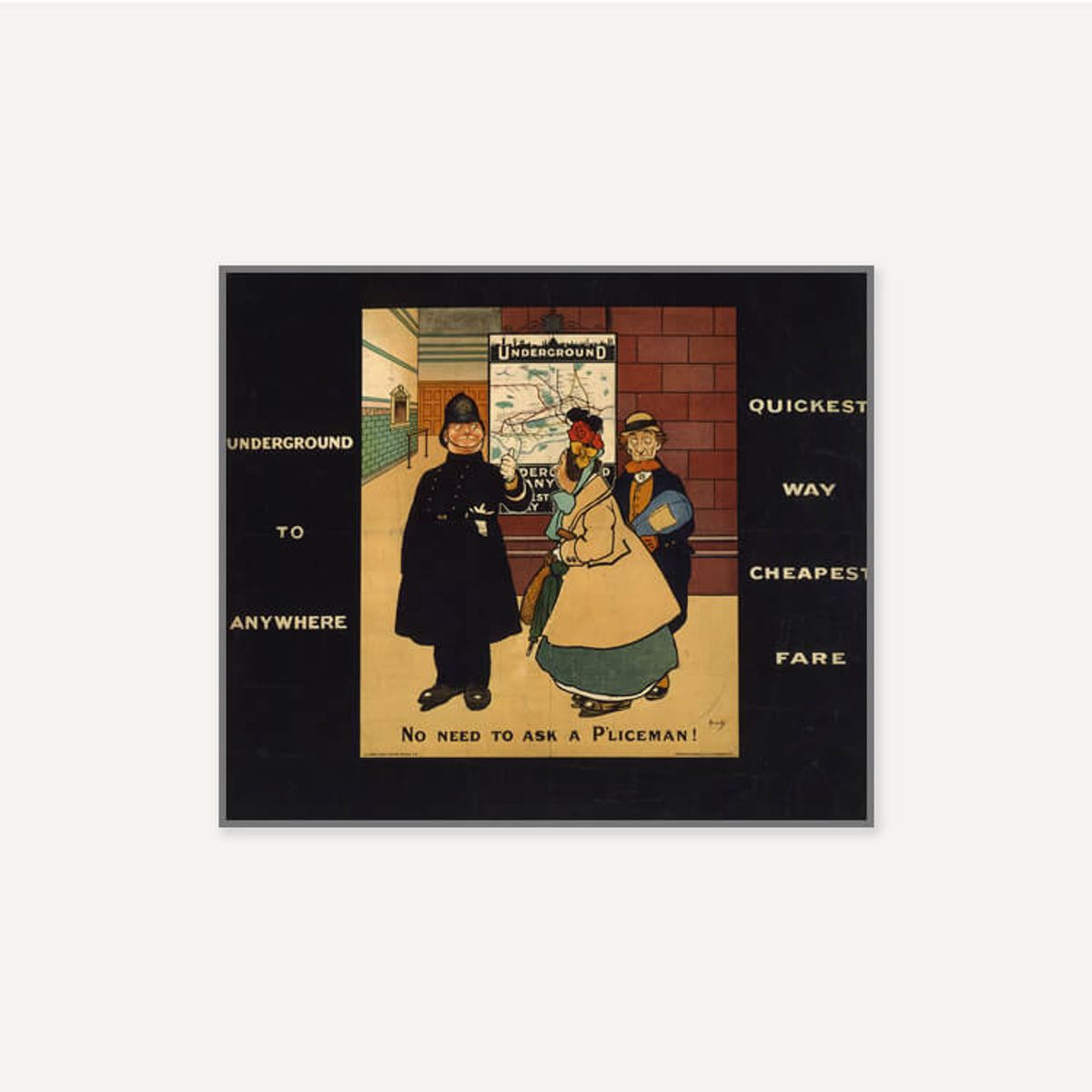 그릿시즌(GREET SEASON) 존 하셀 Underground to Anywhere, 1908 (액자 포함)