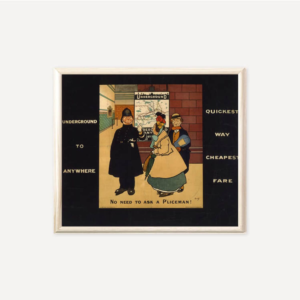 그릿시즌(GREET SEASON) 존 하셀 Underground to Anywhere, 1908 (액자 포함)