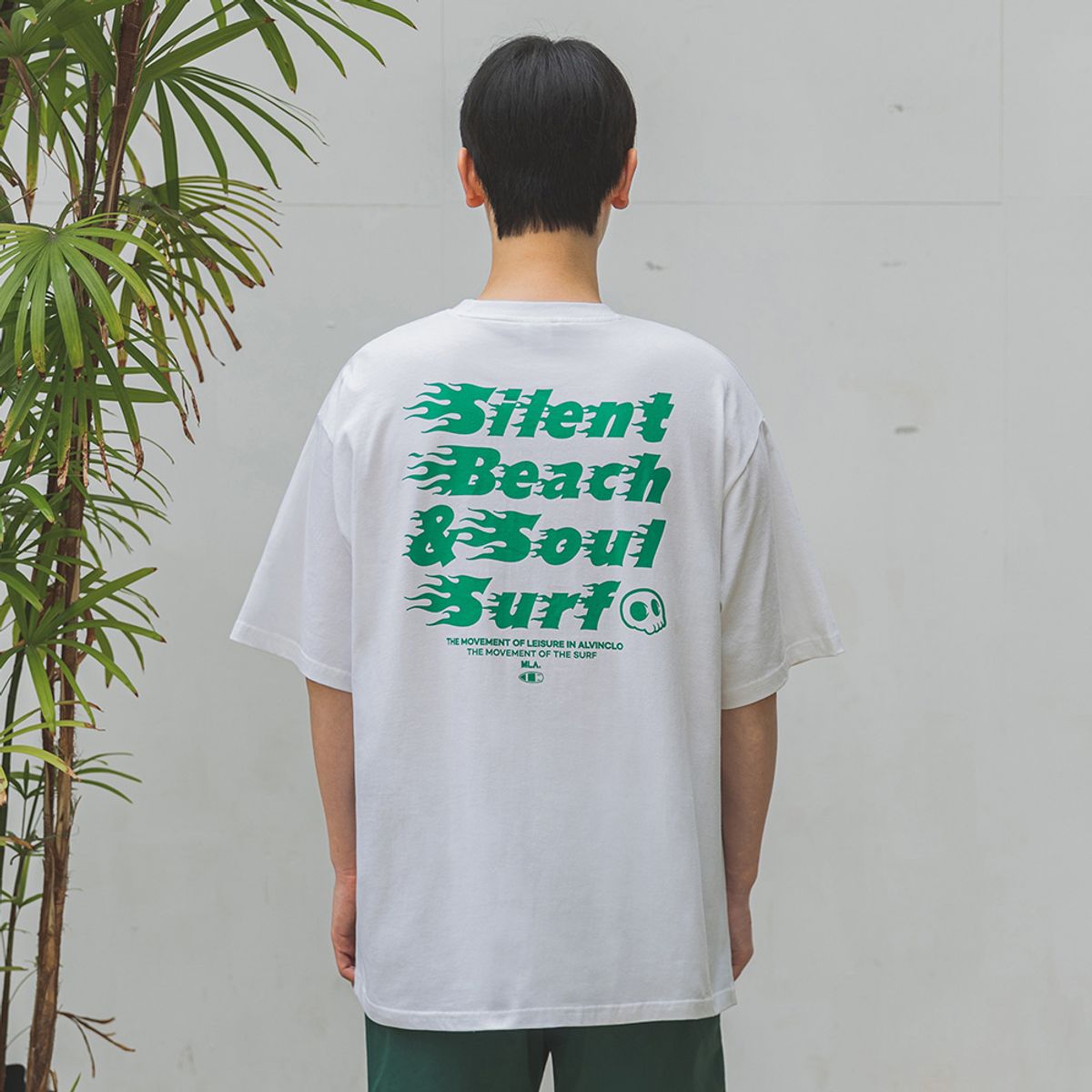 앨빈클로(ALVINCLO) 사일런트 비치 오버핏 반팔티 AST4991 (2 COLOR)