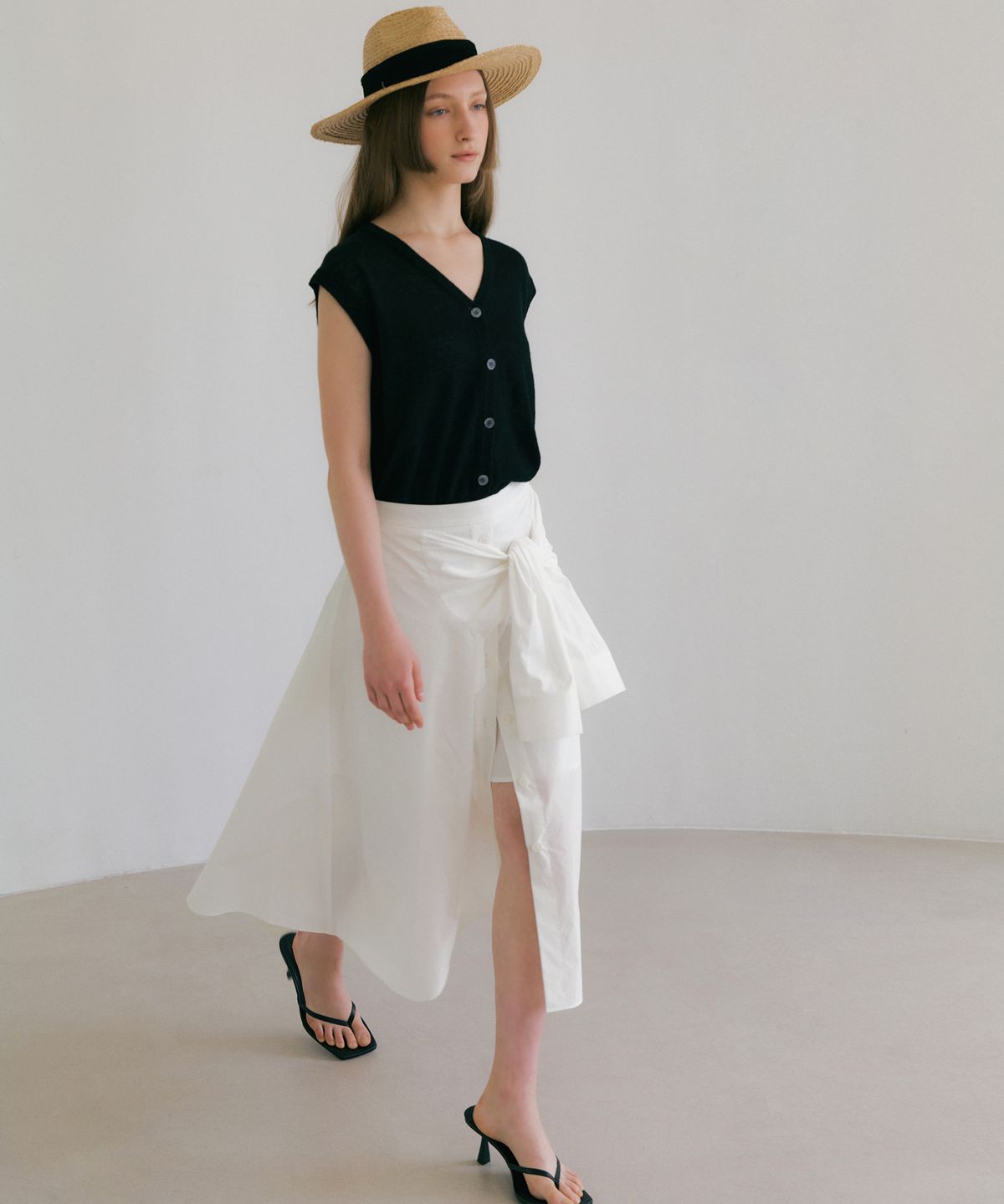 오떼뜨(OCTETTE) SHIRTS COTTON WRAP SK