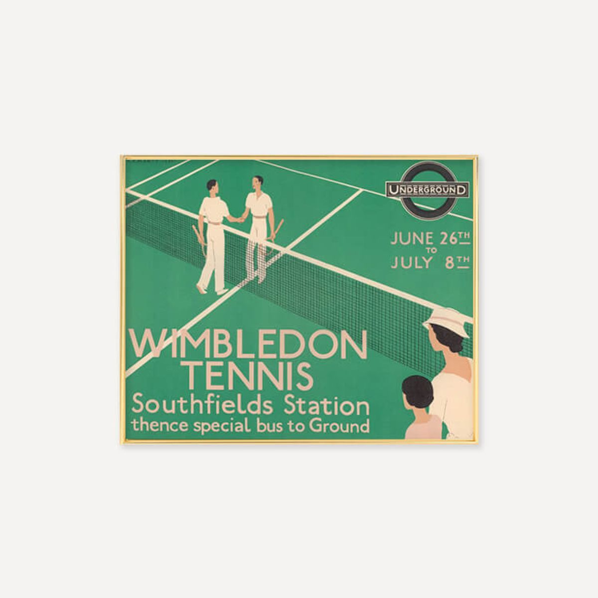 그릿시즌(GREET SEASON) Wimbledon Tennis, 1933 (액자 포함)