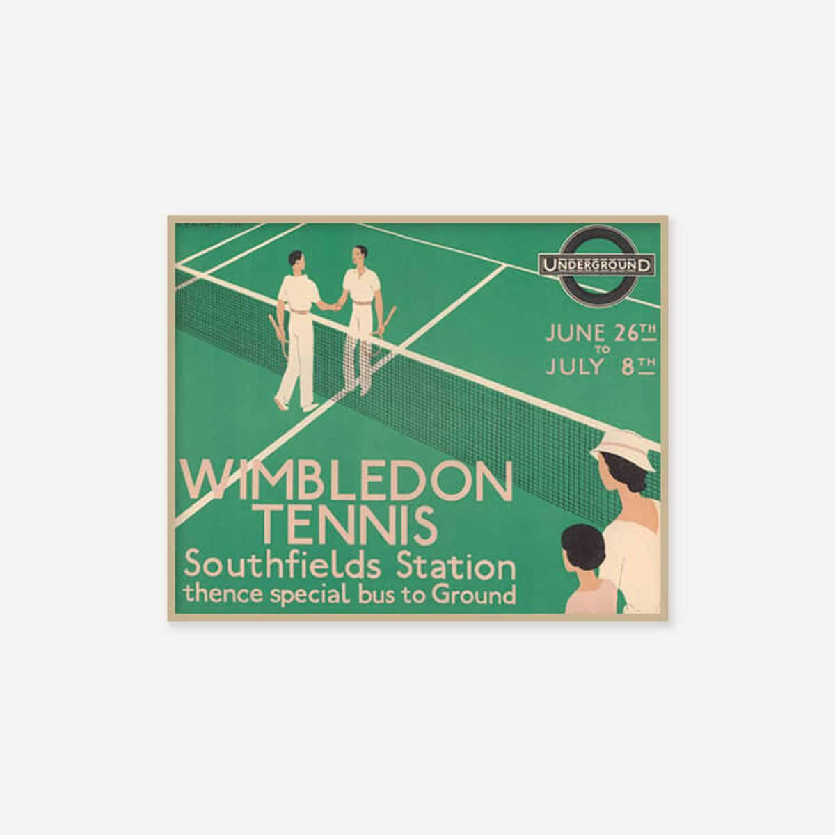 그릿시즌(GREET SEASON) Wimbledon Tennis, 1933 (액자 포함)
