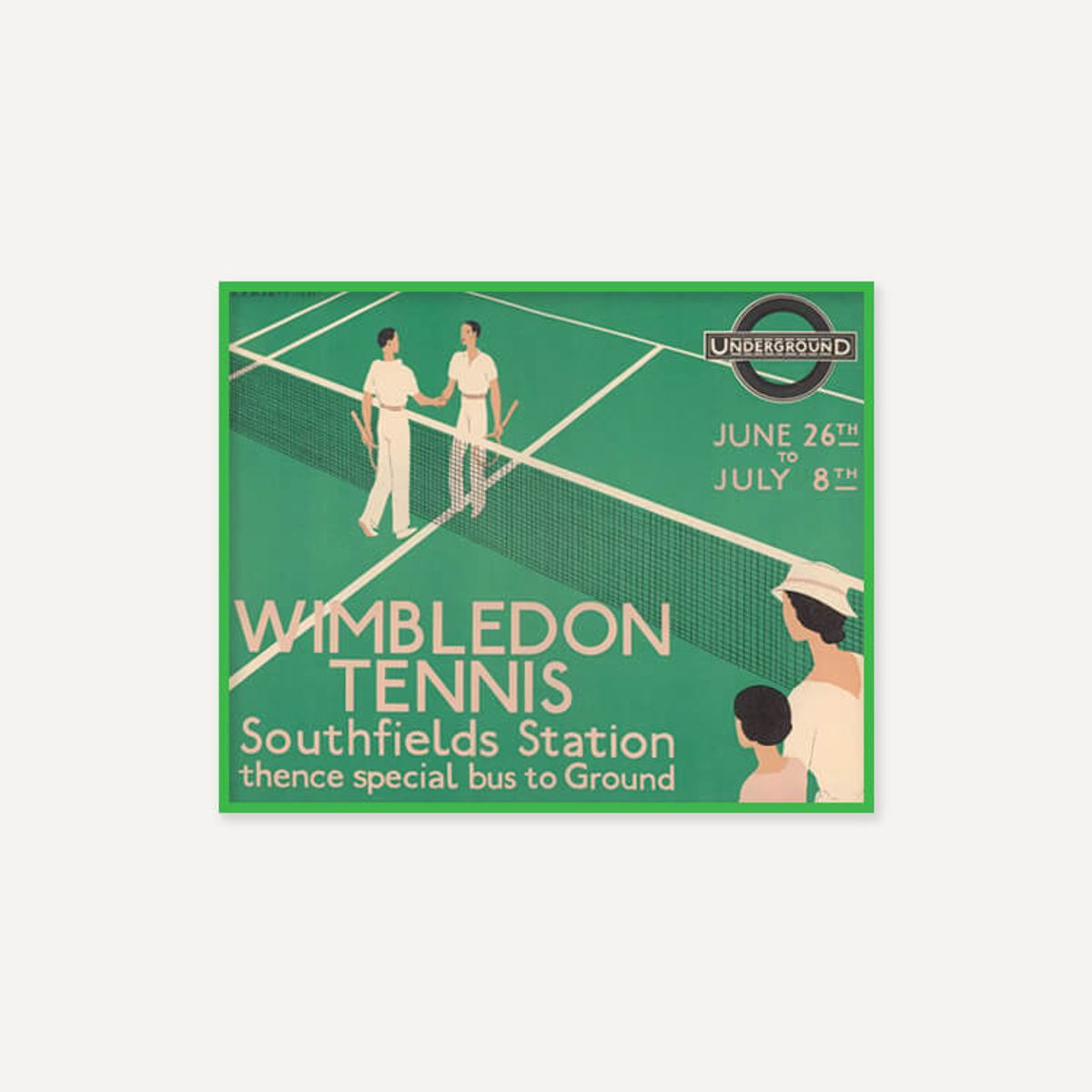 그릿시즌(GREET SEASON) Wimbledon Tennis, 1933 (액자 포함)