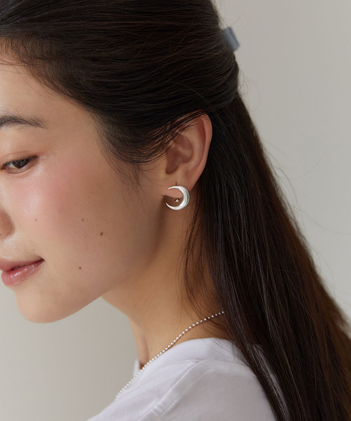 타티아나(TATIANA) (실버925) 뉴 문 이어자켓 귀걸이 EC3035