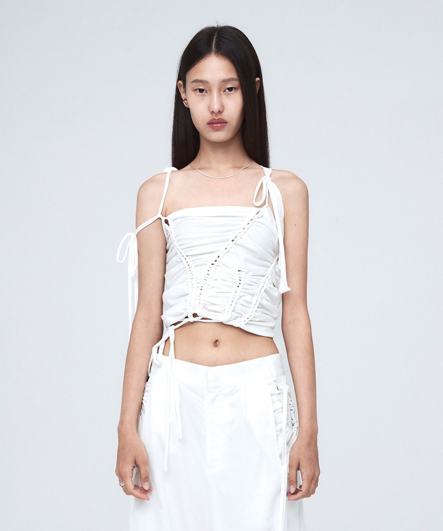 5/22再入荷【NACHE】BRAID DROP SLEEVELESS | OUR BRAND,NACHE