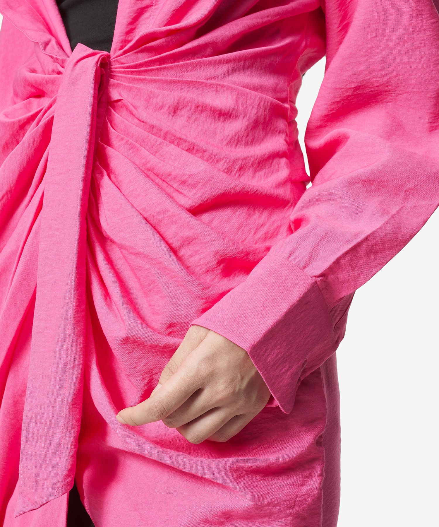 ★JACQUEMUS★ BIA ROBE DRAPED SHIRT ONE PIECE PINK 213DR0091 Jacquemus La Robe Bahia Shirt Dress | Pink | FARFETCH JO