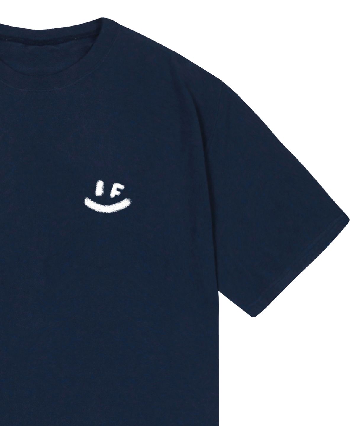 그레이버(GRAVER) [UNISEX]스프레이 스몰 드로잉스마일 반팔티_네이비