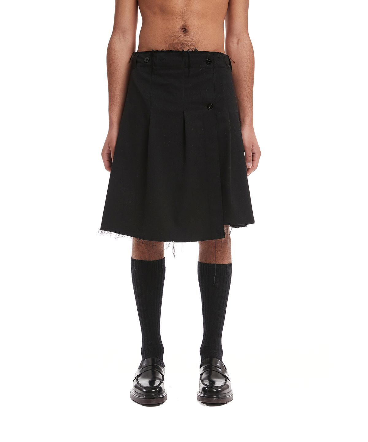 트렁크프로젝트(TRUNK PROJECT) Black Pleated Wrap Skirt
