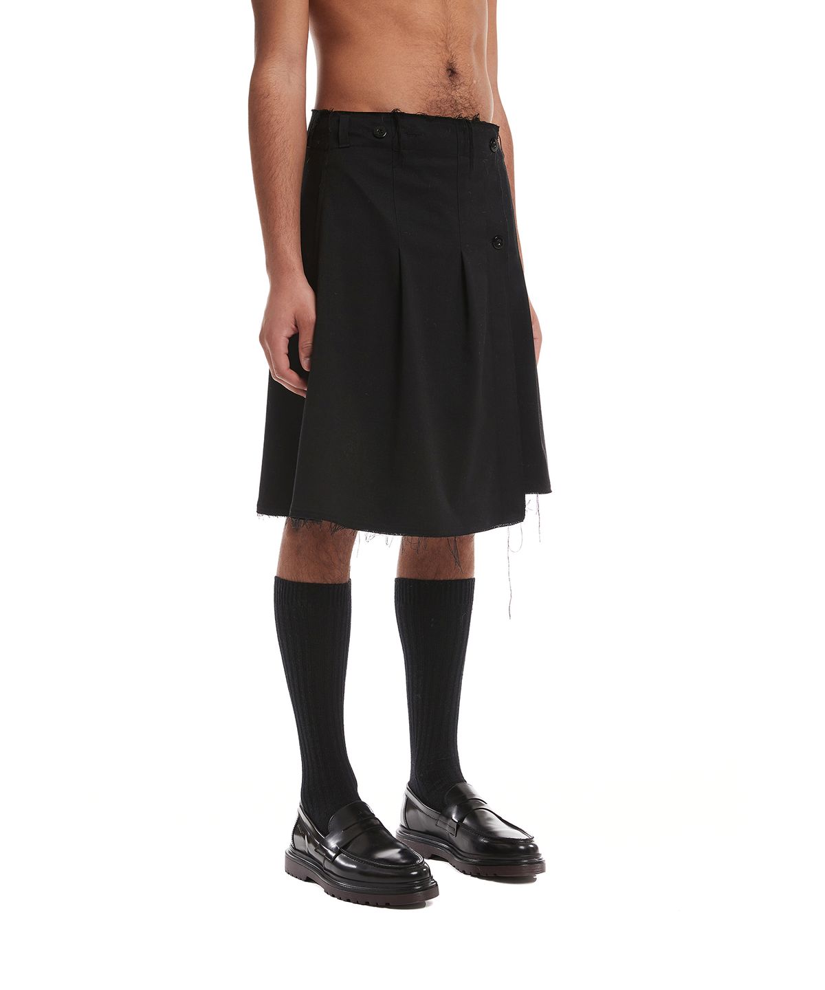트렁크프로젝트(TRUNK PROJECT) Black Pleated Wrap Skirt