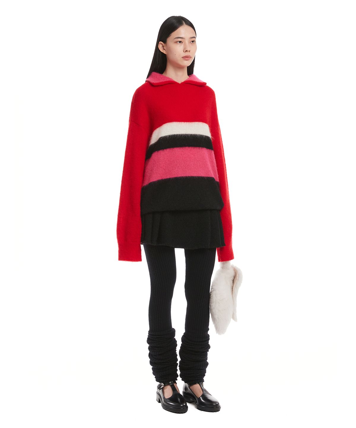 트렁크프로젝트(TRUNK PROJECT) Red Stripe Knit Sweater