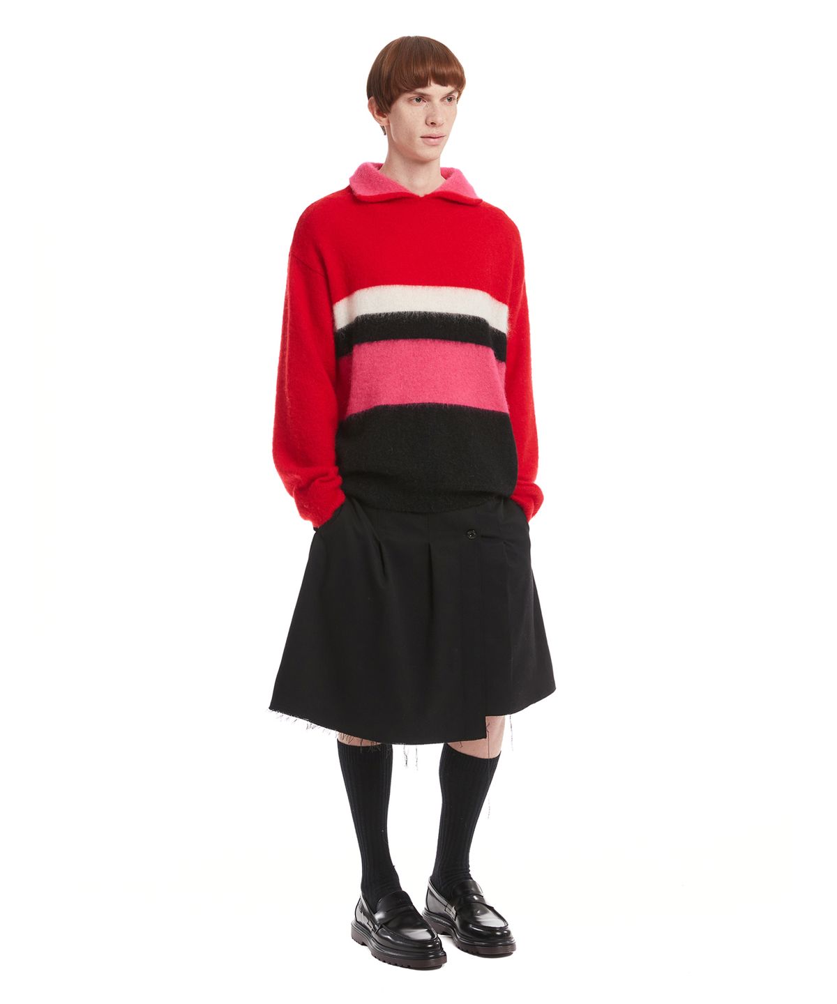 트렁크프로젝트(TRUNK PROJECT) Red Stripe Knit Sweater
