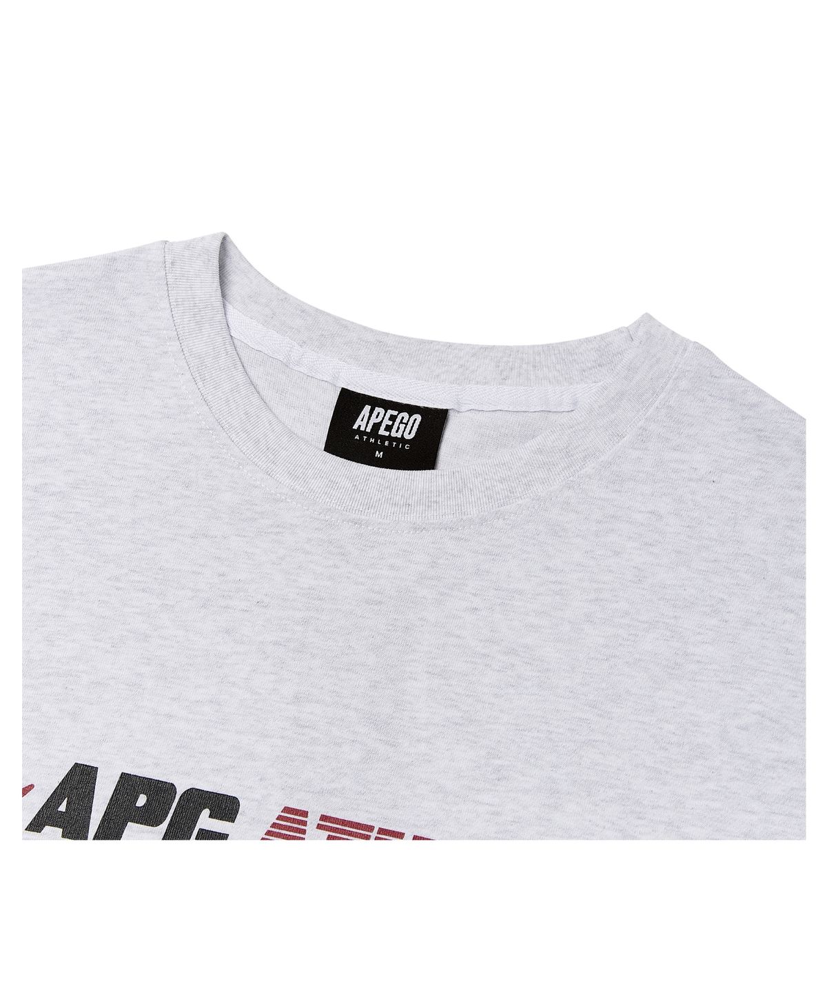 아페고 스포츠(APEGO SPORTS) 에너제틱 오버핏 반팔티 화이트멜란지