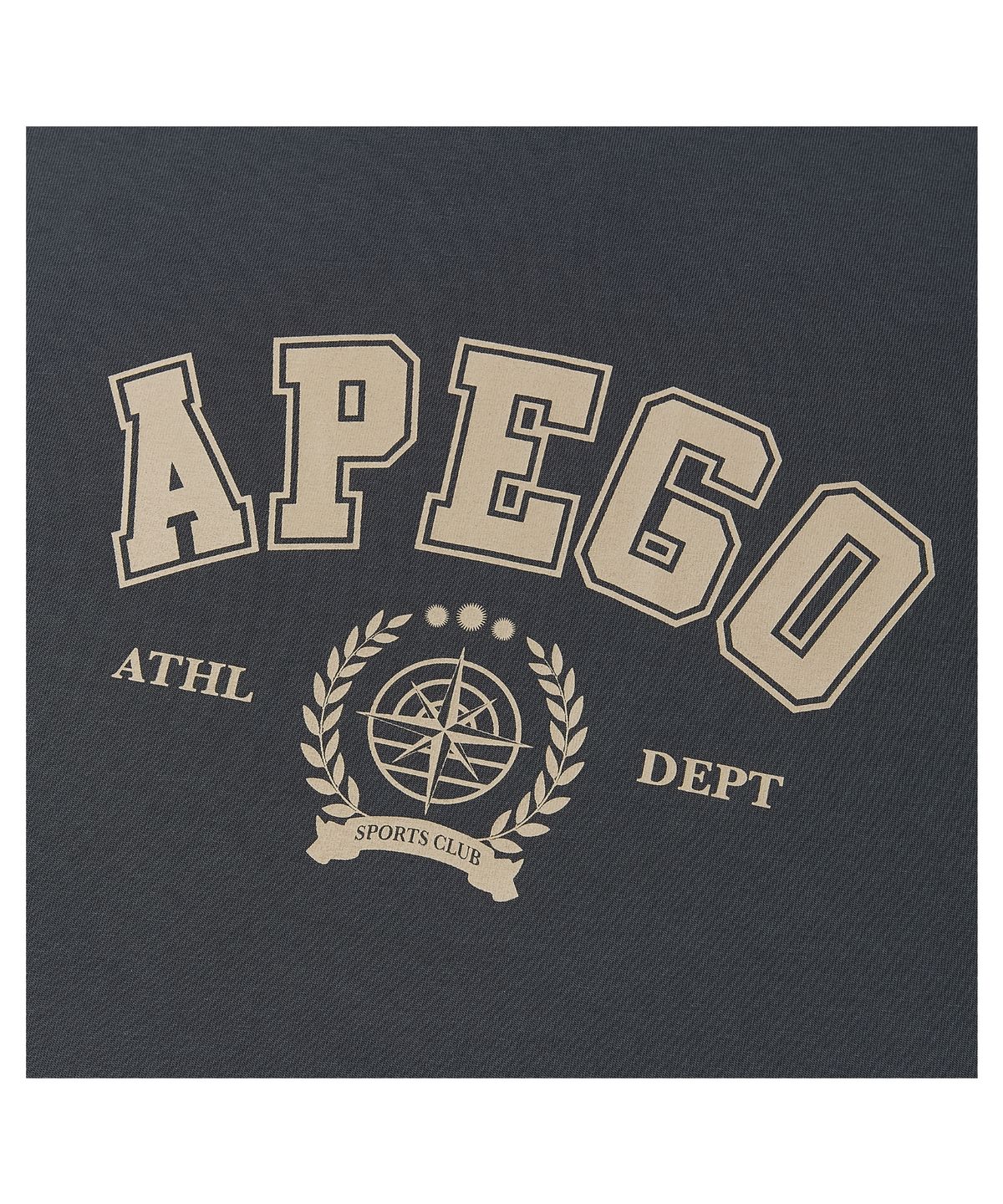 아페고 스포츠(APEGO SPORTS) 아치로고 오버핏 반팔티 차콜