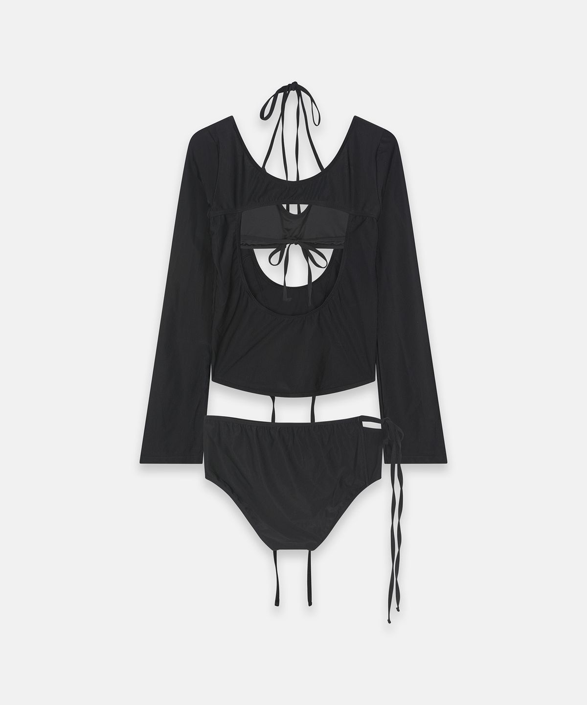 나체(NACHE) 3-PIECE GARTER SWIM SUIT BLACK