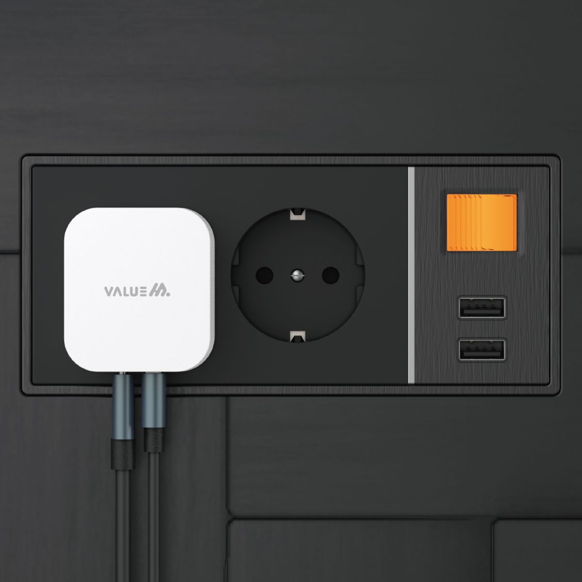 밸류엠(VALUEM) 25W PD+QC 2포트 스퀘어 듀얼 멀티 PD PPS 초고속 충전기
