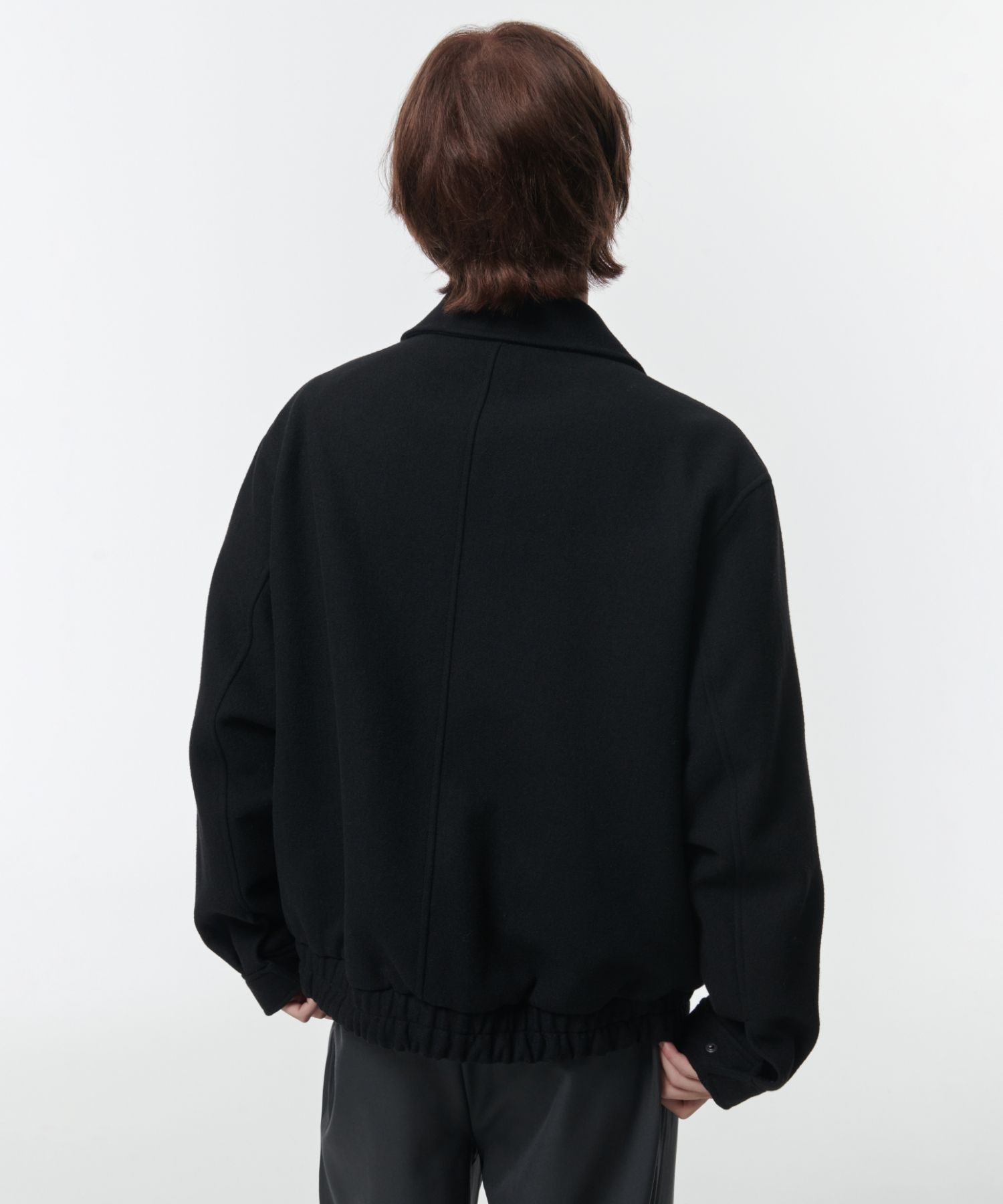 MUSINSA | MUSINSA STANDARD Wool blend minimal blouson jacket