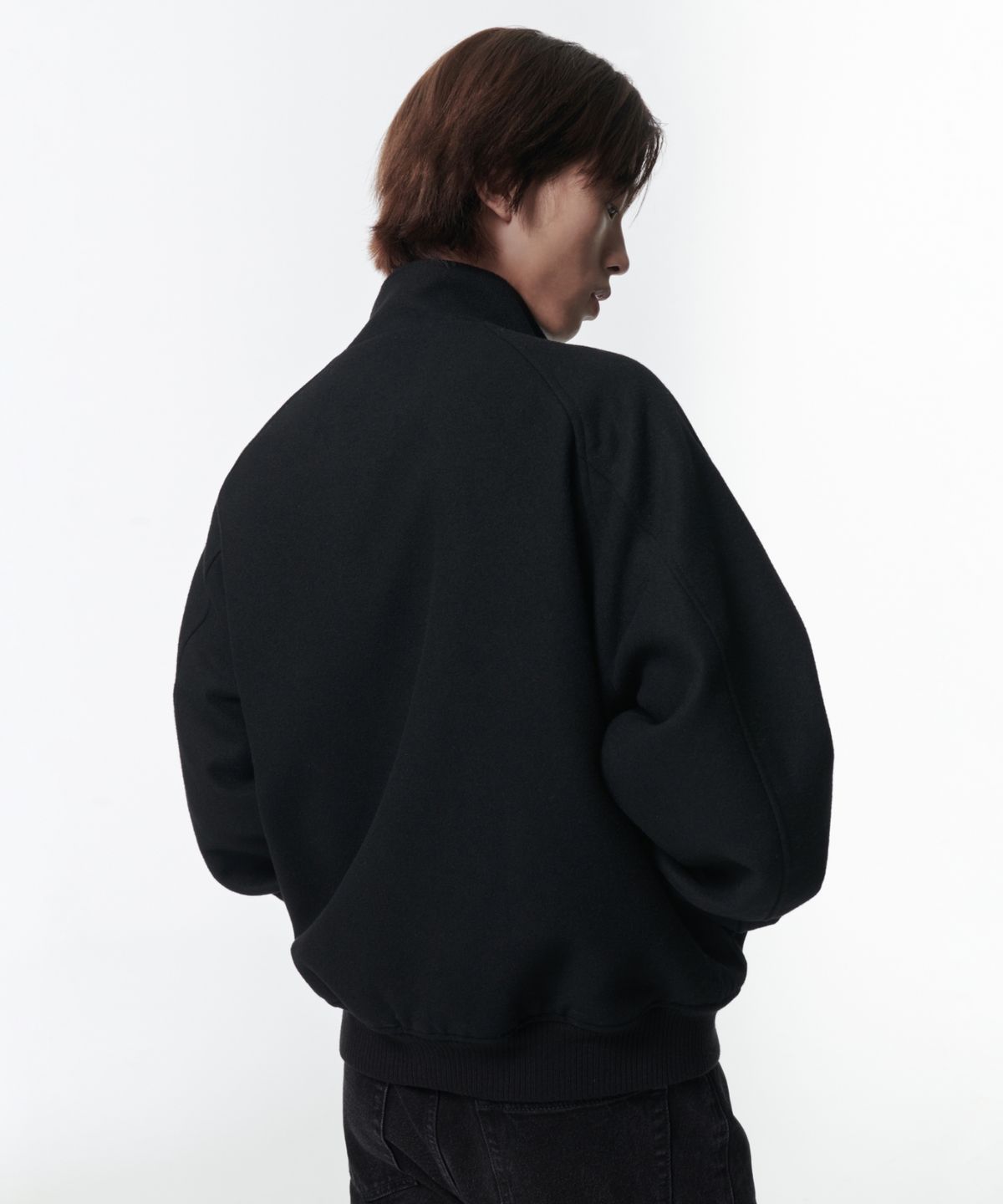 무신사 스탠다드(MUSINSA STANDARD) 울 블렌드 해링턴 재킷 [블랙]