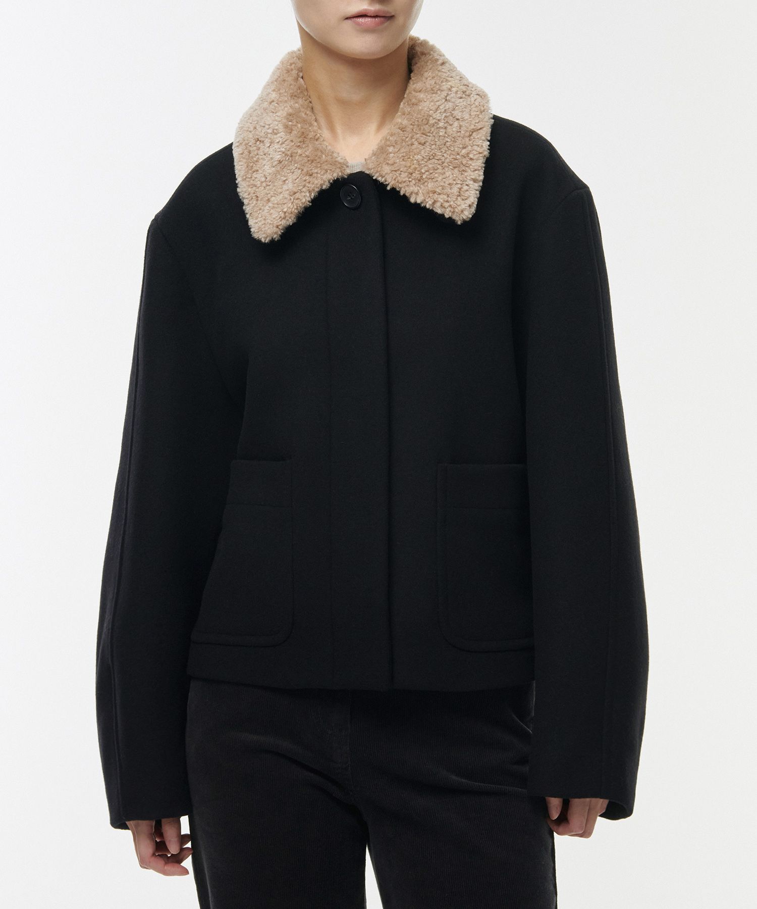 【美品M】shiun WOOL SHAWL COLLAR COAT Carlson Shawl Collar Coat – La Garçonne