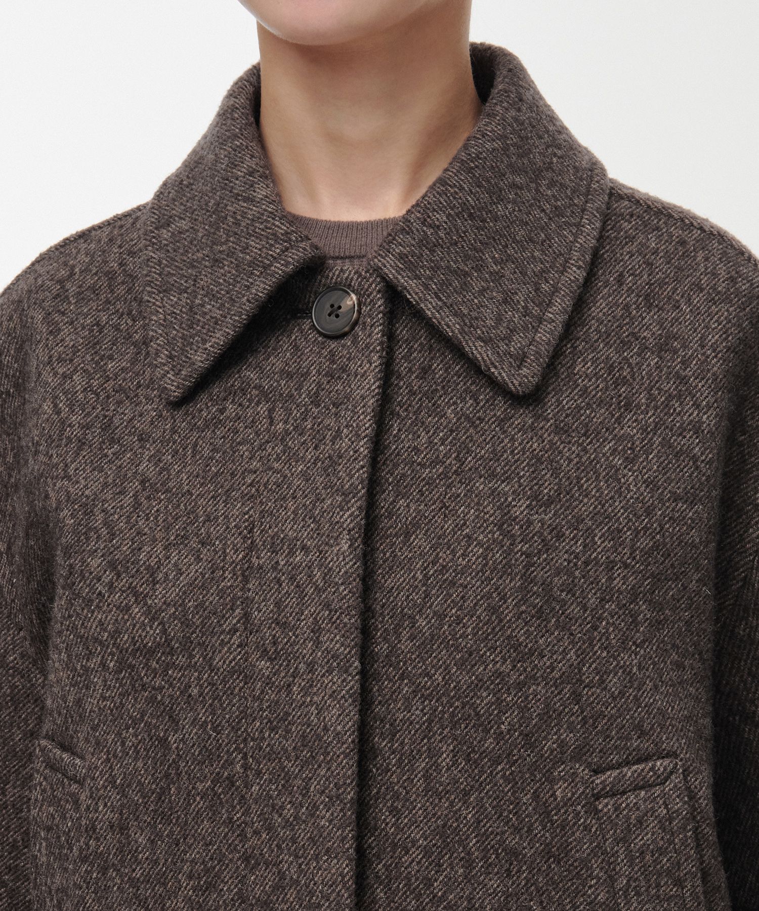 コート MUSINSA STANDARD Women's Wool Blend Boucle Short Mac Coat Bl MUSINSA | MUSINSA STANDARD WOMAN Women's Wool Blend Duffel