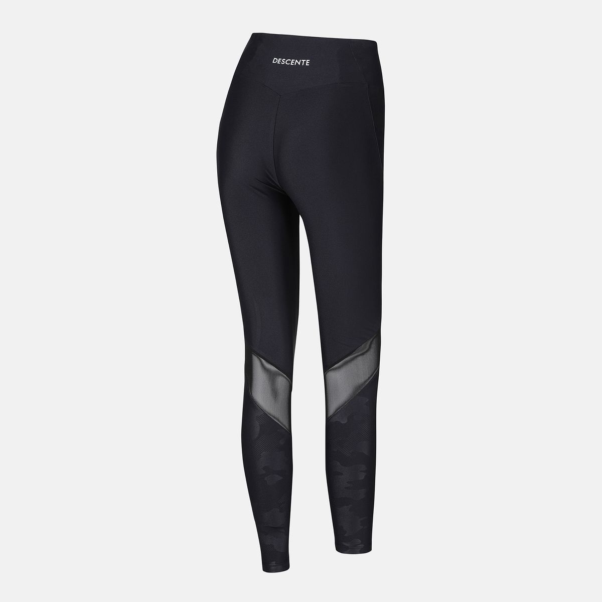 데상트(DESCENTE) 여성 패턴 배색 레깅스 블랙(SO322TKL72)