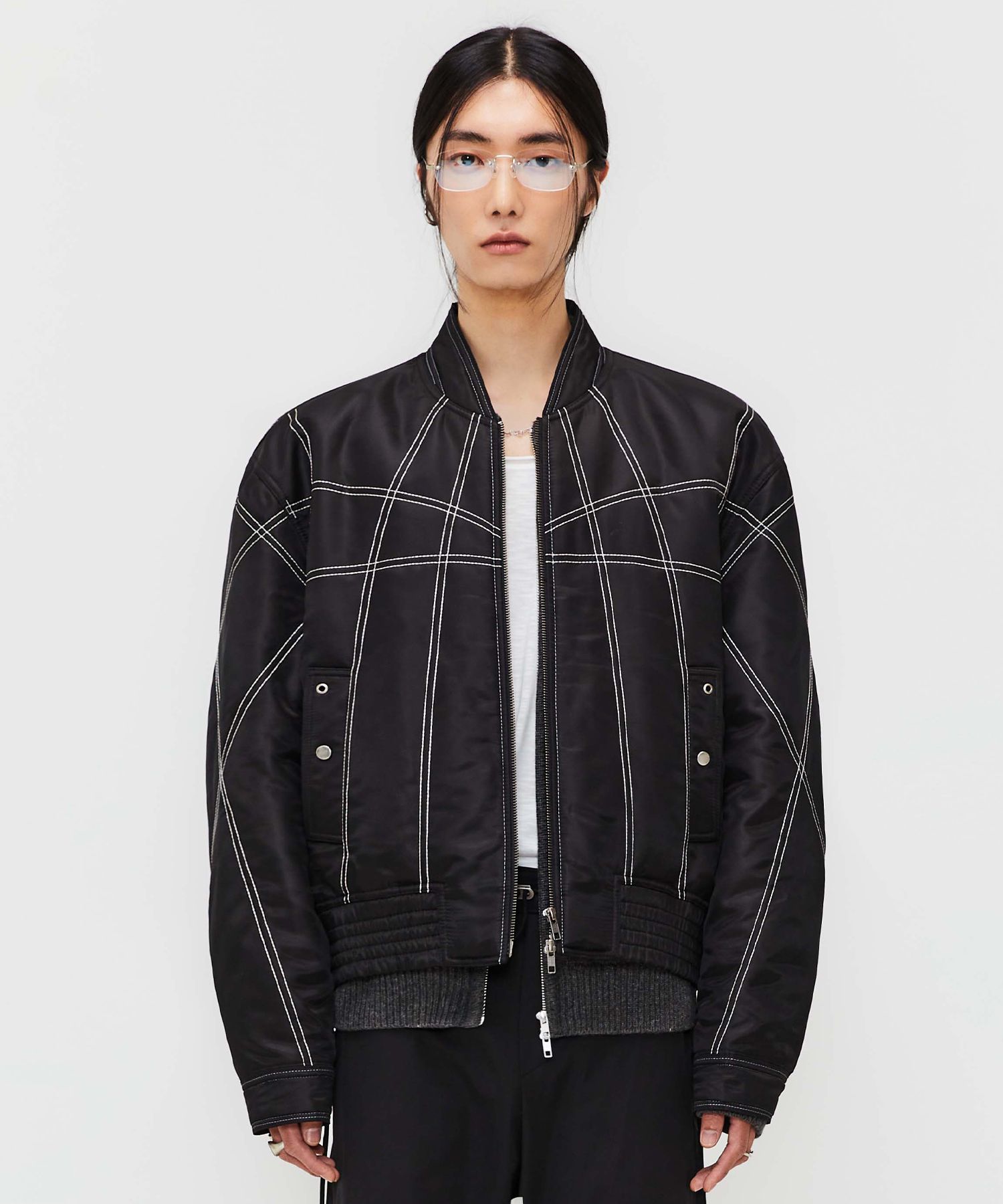 MUSINSA公式 | LMOOD エイトボールボンバージャケットジャンパー ブラック