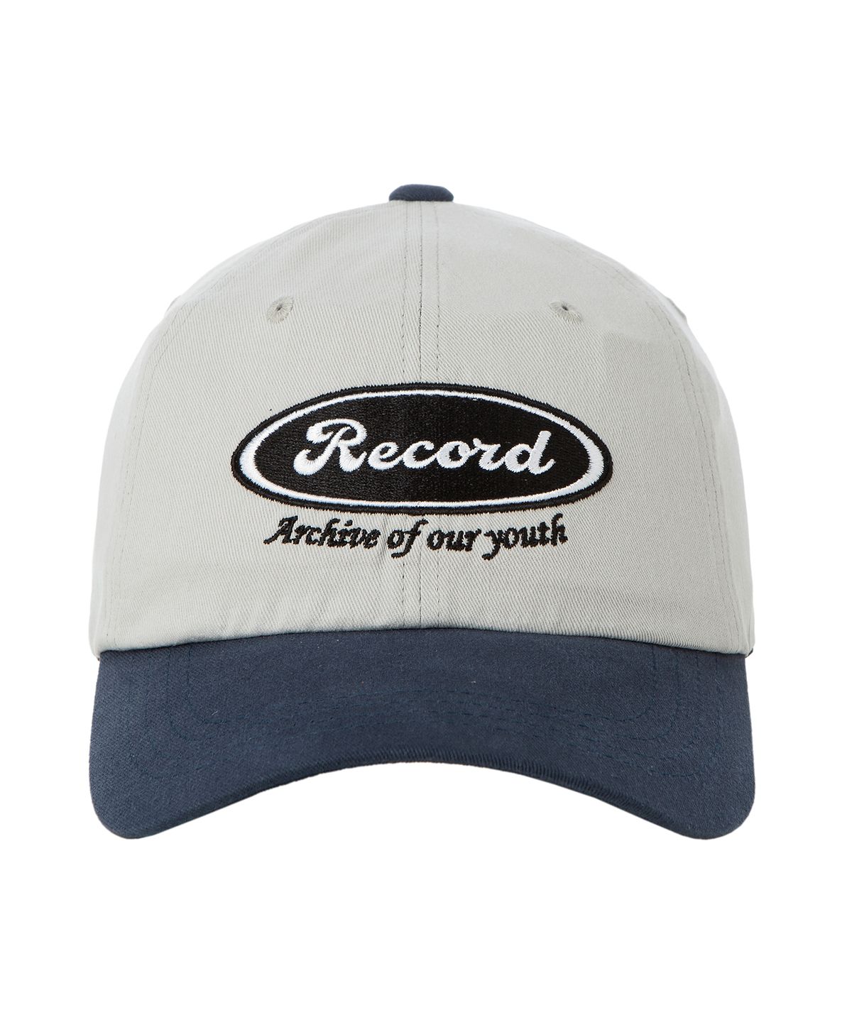 스월브(SWERVE) Record capsule logo  ball cap [gray/navy]