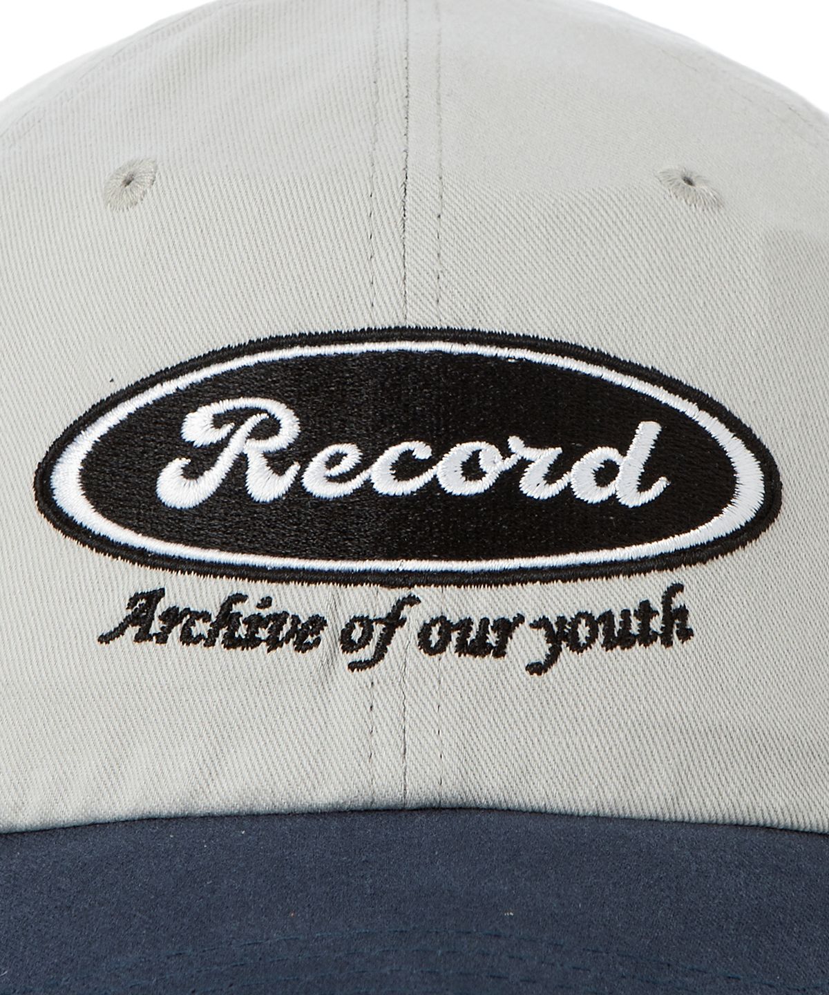 스월브(SWERVE) Record capsule logo  ball cap [gray/navy]