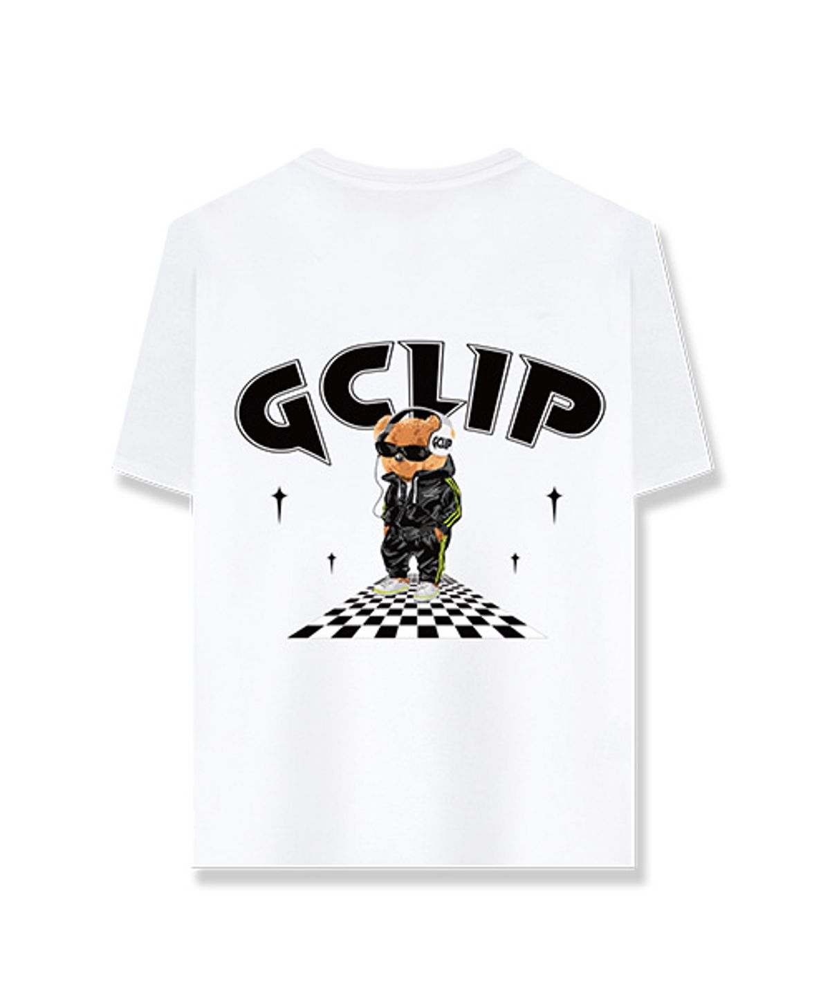 지크립(GCLIP) 빅블랙 힙스터곰돌이 반팔 티셔츠