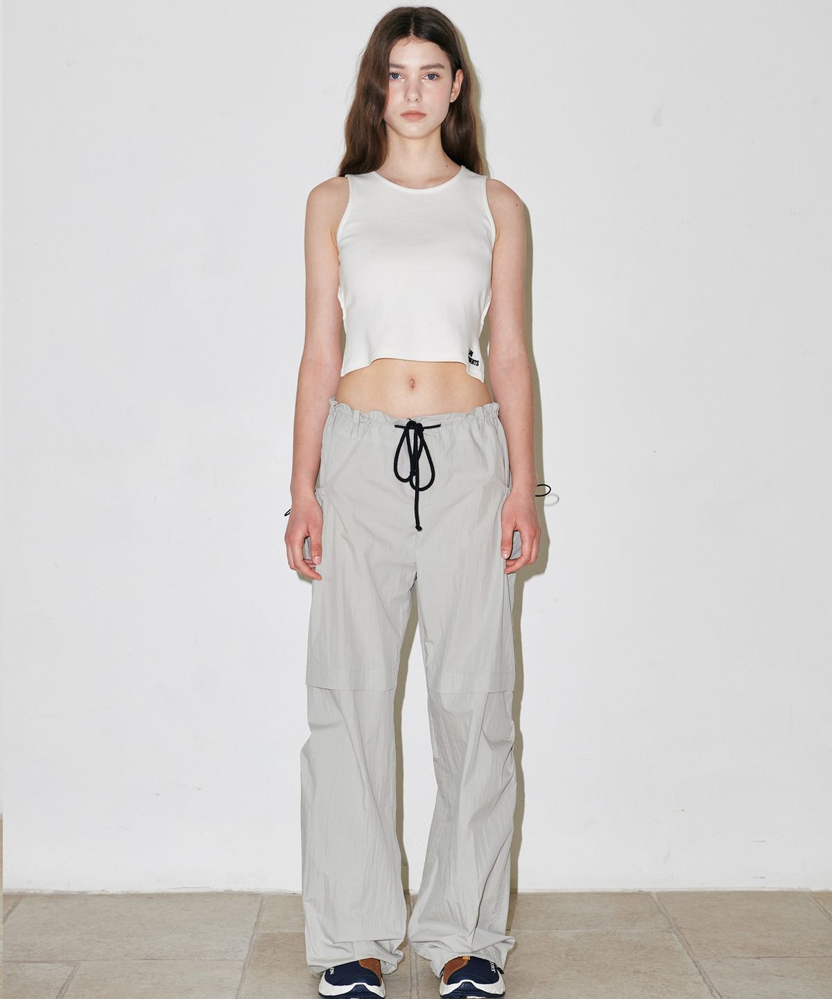 슬로우가먼츠(SLLOW GARMENTS) BACK OPEN DOUBLE WAY TOP - BLACK