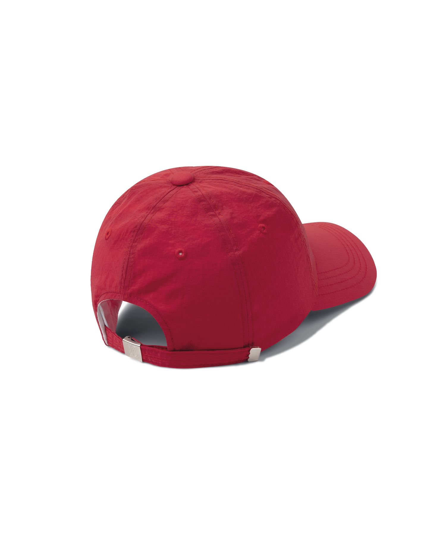 キャップ WOOALONG Deep signature nylon ball cap RED WL240WCA03URED WOOALONG.ウアロン-Signature Logo ball cap（キャップ