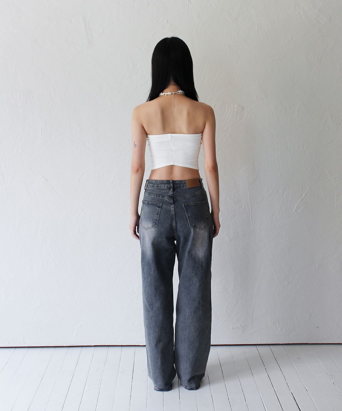 루바티(RUBATI) Wooden Beads Tube Top (IVORY)