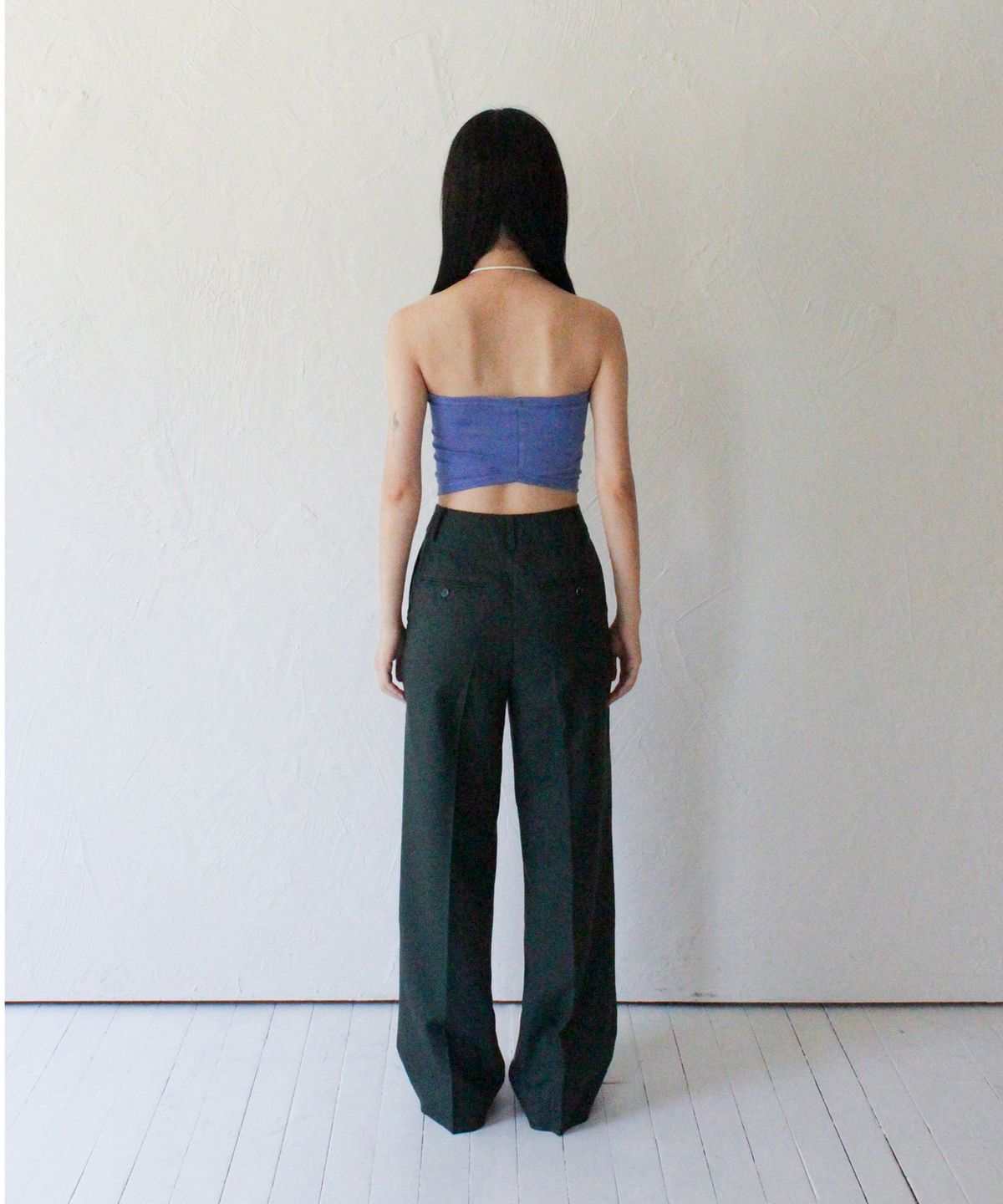 루바티(RUBATI) Wooden Beads Tube Top (PURPLE BLUE)