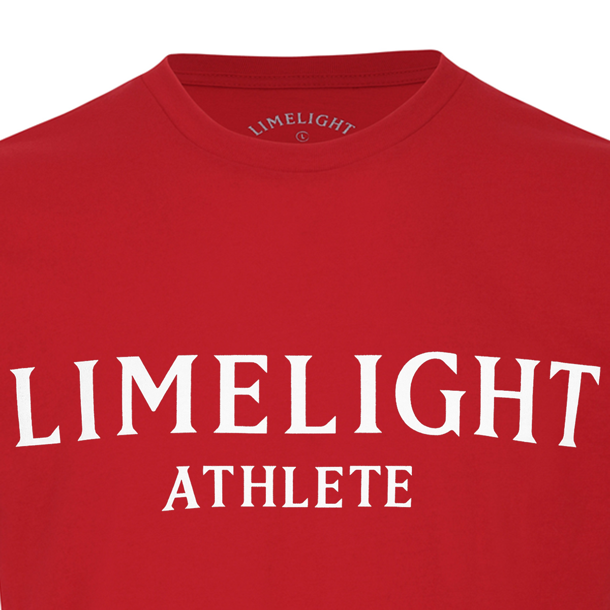 라임라잇 어패럴(LIMELIGHT APPAREL) 애슬릿 티셔츠 (레드/화이트)