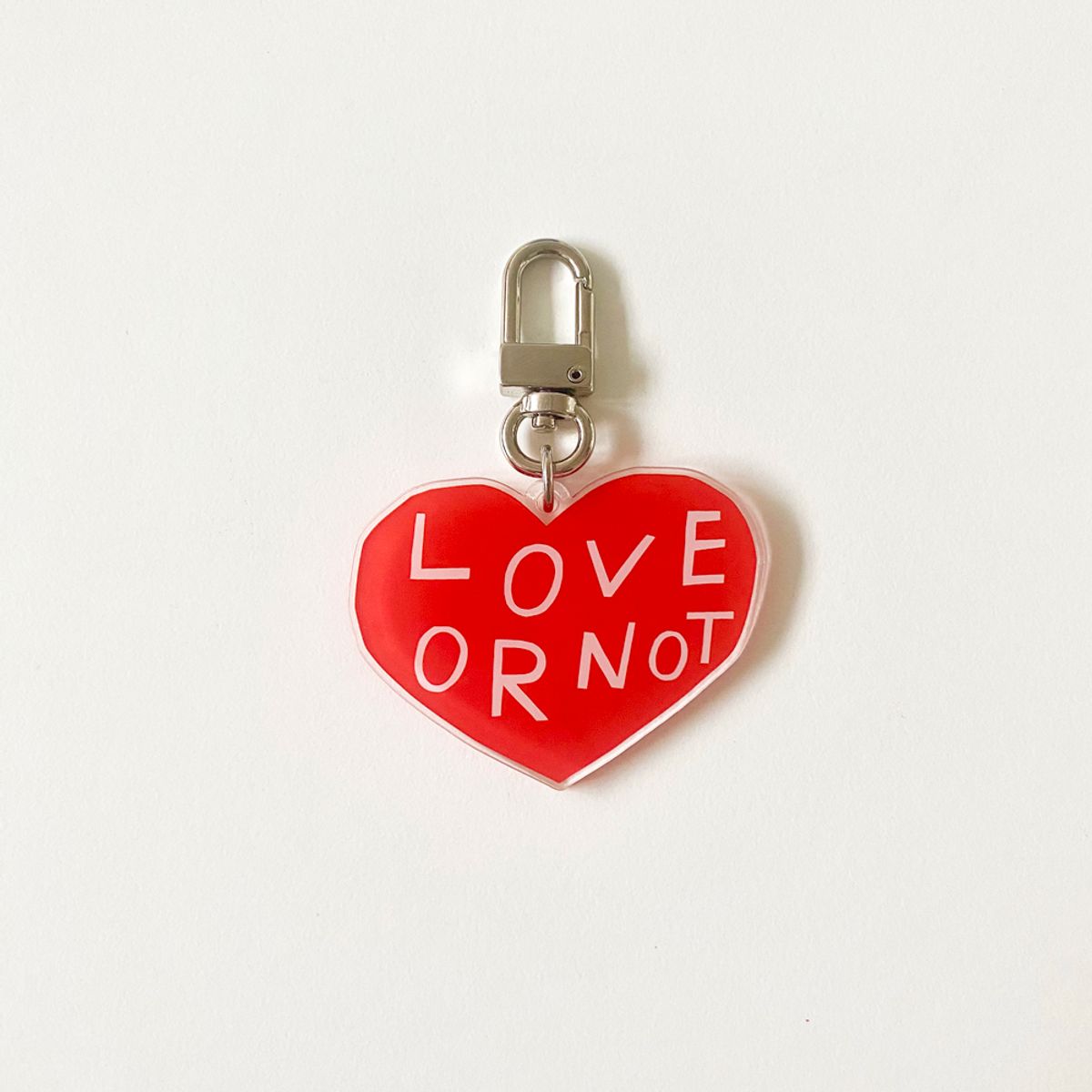 러브오낫(LOVE OR NOT) Red Loveornot Keyring 키링