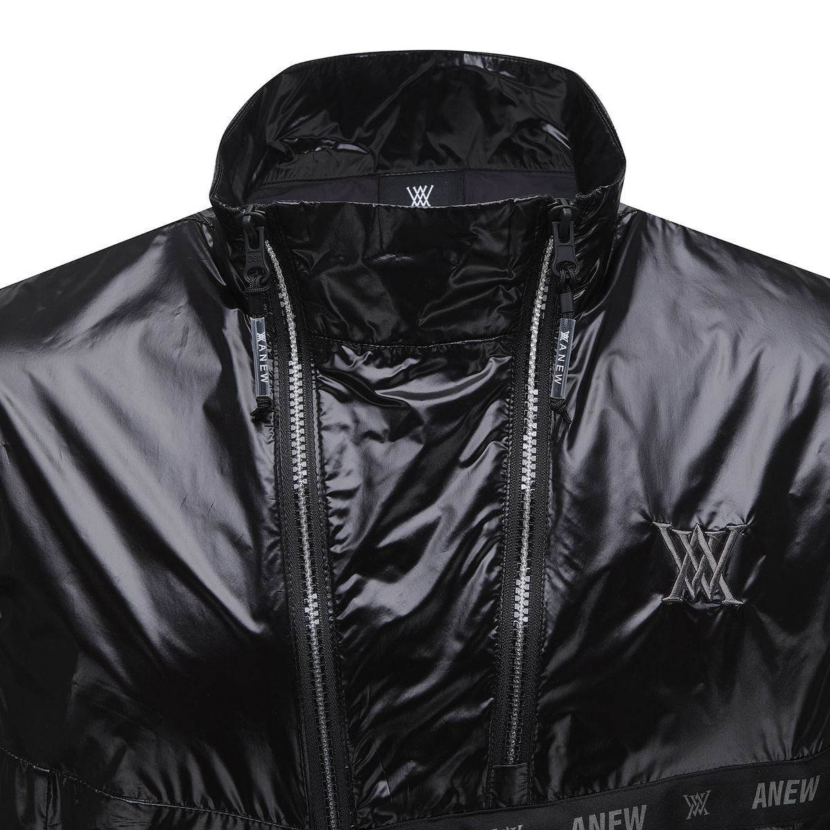 어뉴골프(ANEW GOLF) MEN A DIAGONAL LINE ZIPPER POINT VEST_BK