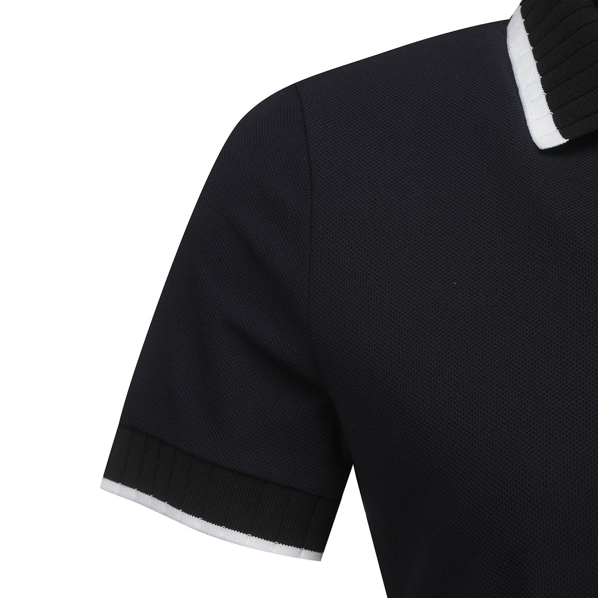 어뉴골프(ANEW GOLF) WOMEN BACK SIGNATURE LOGO PIQUE SHORT T-SHIRT_BK