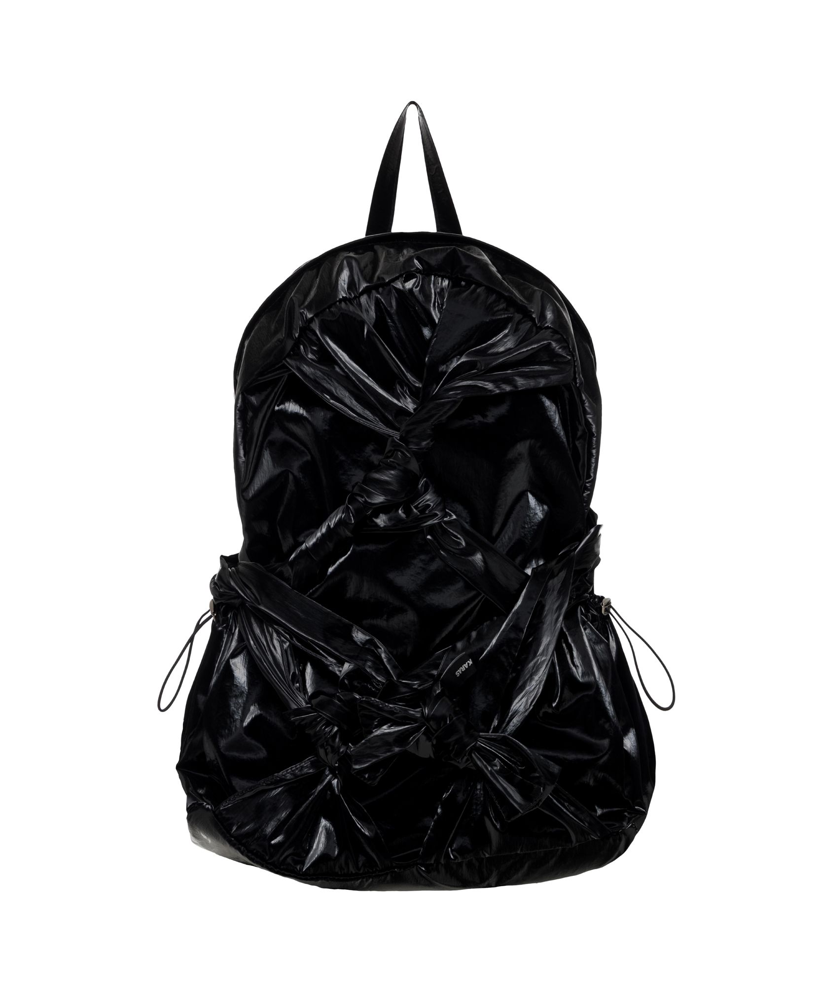MUSINSA公式 | IUGAMAKARAS Knotted Backpack v2 (Glossy-Black)