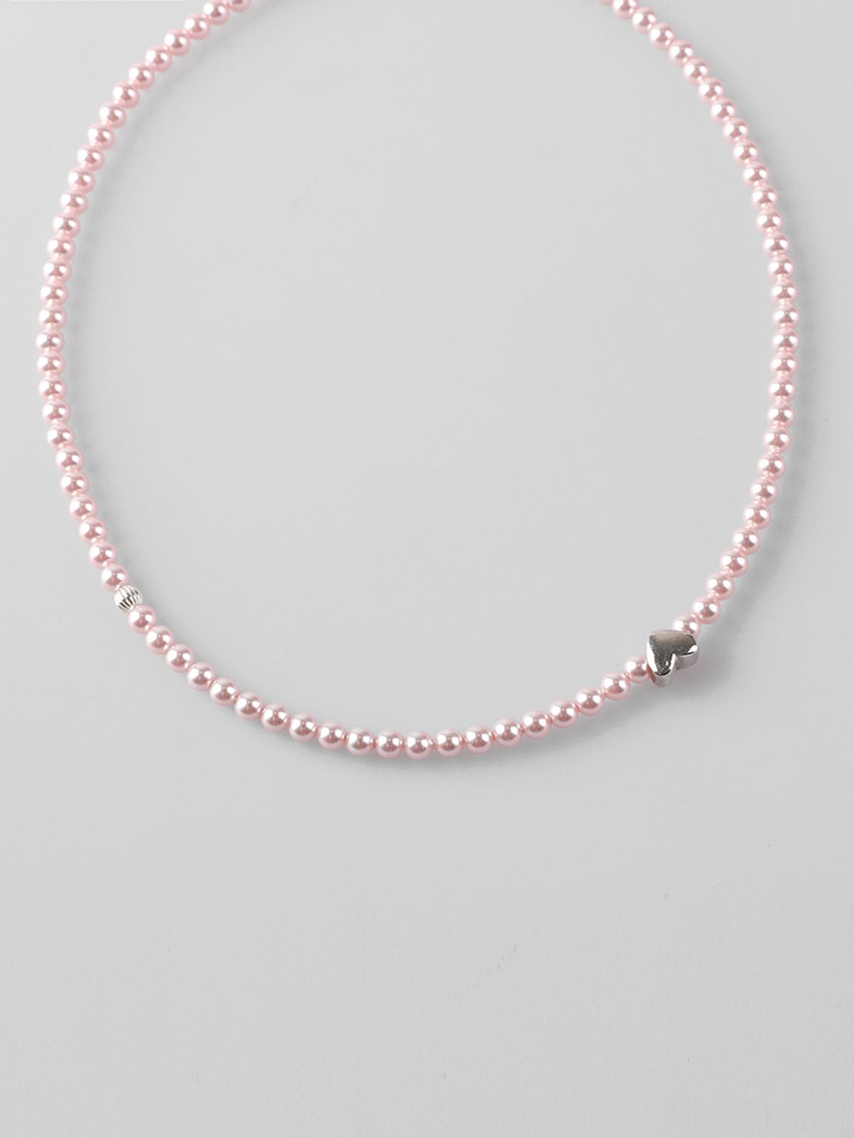 볼디에르(BOLDIERE) Heart Pearl Necklace [Sunset Pink]