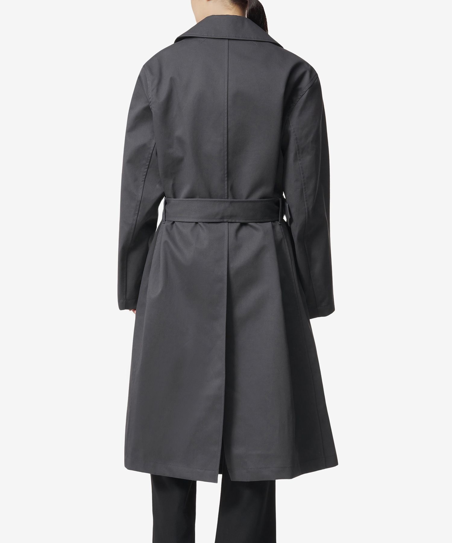 MUSINSA | LEMAIRE Military Double Breasted Trench Coat - Black