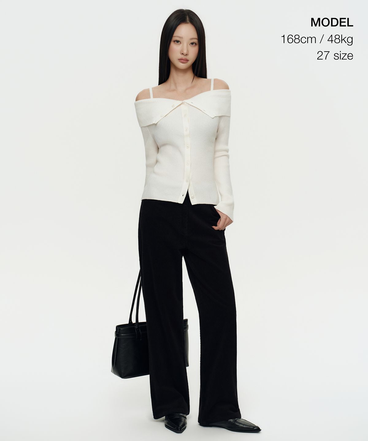 무신사 스탠다드 우먼(MUSINSA STANDARD WOMAN) 우먼즈 스트레이트 코듀로이 팬츠 [블랙]