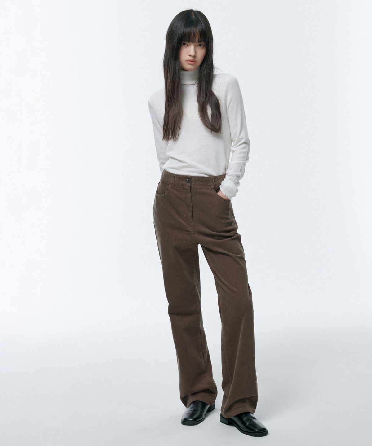 무신사 스탠다드 우먼(MUSINSA STANDARD WOMAN) 우먼즈 스트레이트 코듀로이 팬츠 [카키 브라운]
