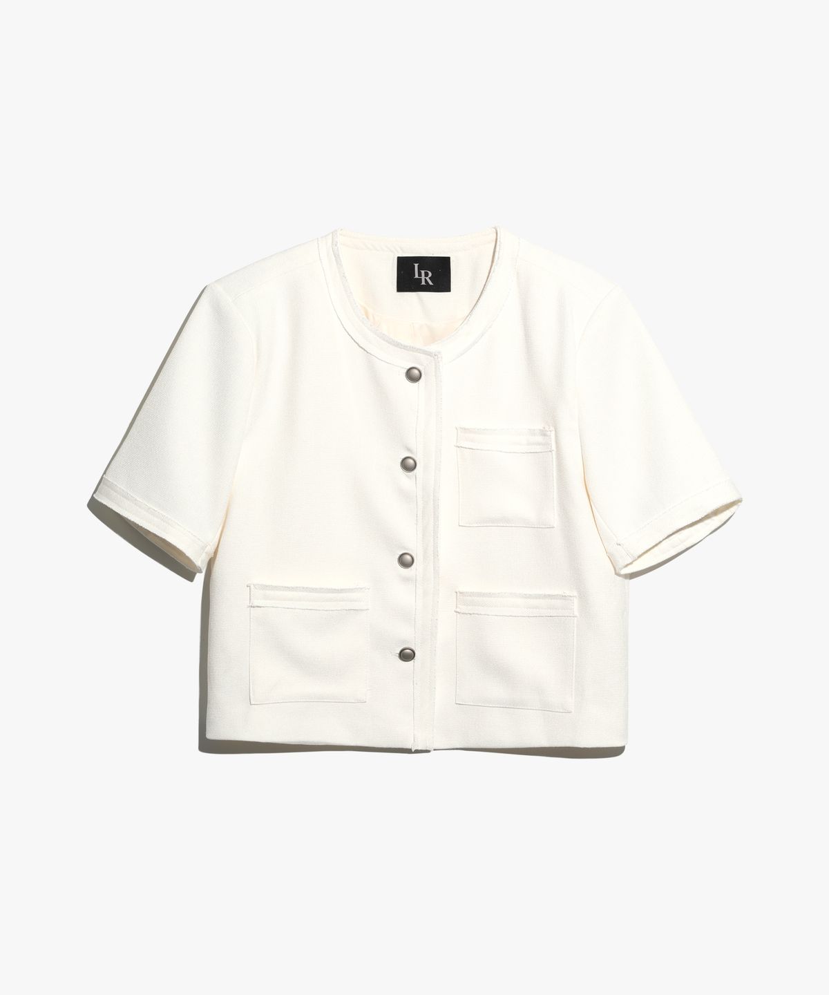 로시로우(LOSSYROW) Tweed half jacket White