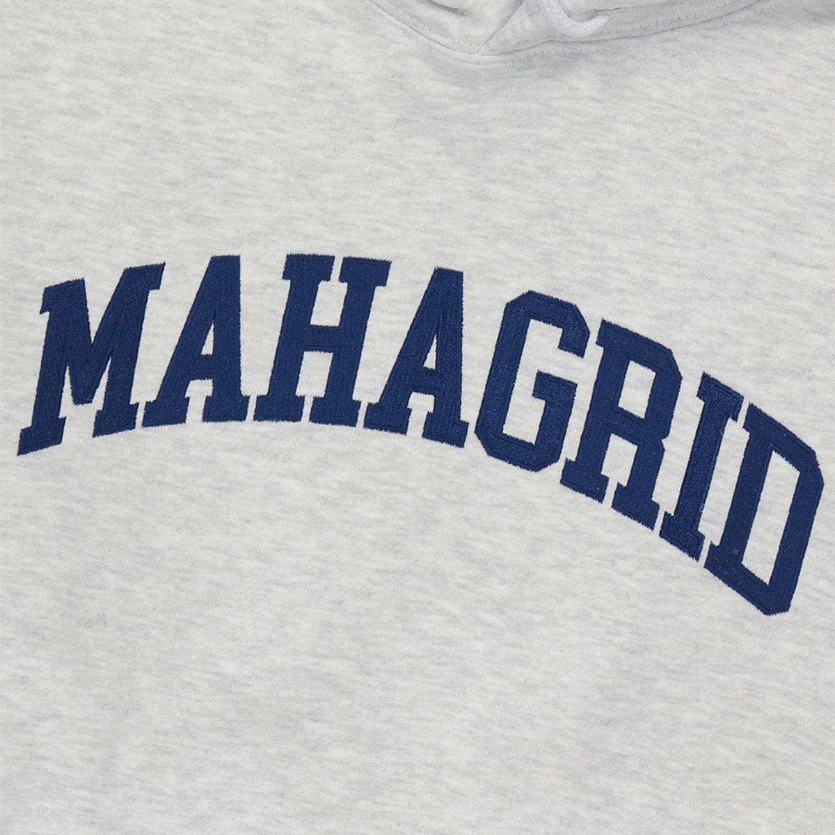 마하그리드(MAHAGRID) VARSITY LOGO HOODIE LIGHT GREY(MG2ESMM406A)