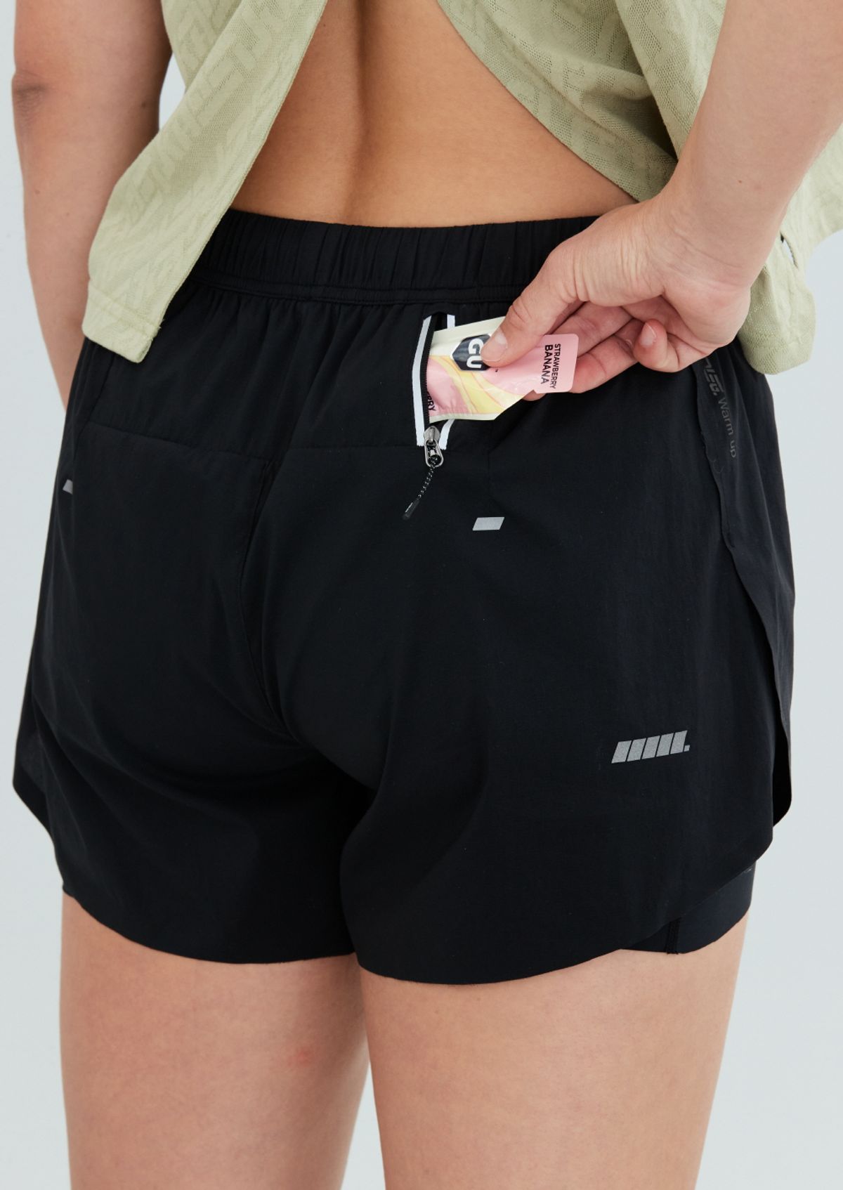 칼렉(KALEG) WOMENS WARM UP WIND SHORTS (4)/BLACK