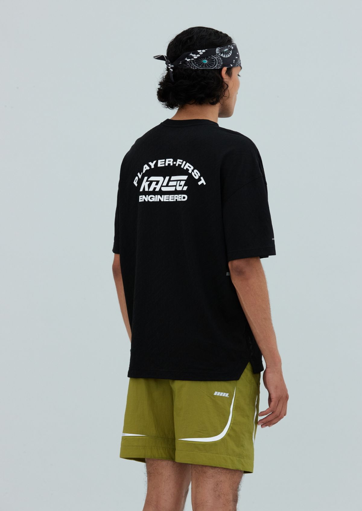 칼렉(KALEG) MENS WARM UP T SHIRTS/BLACK