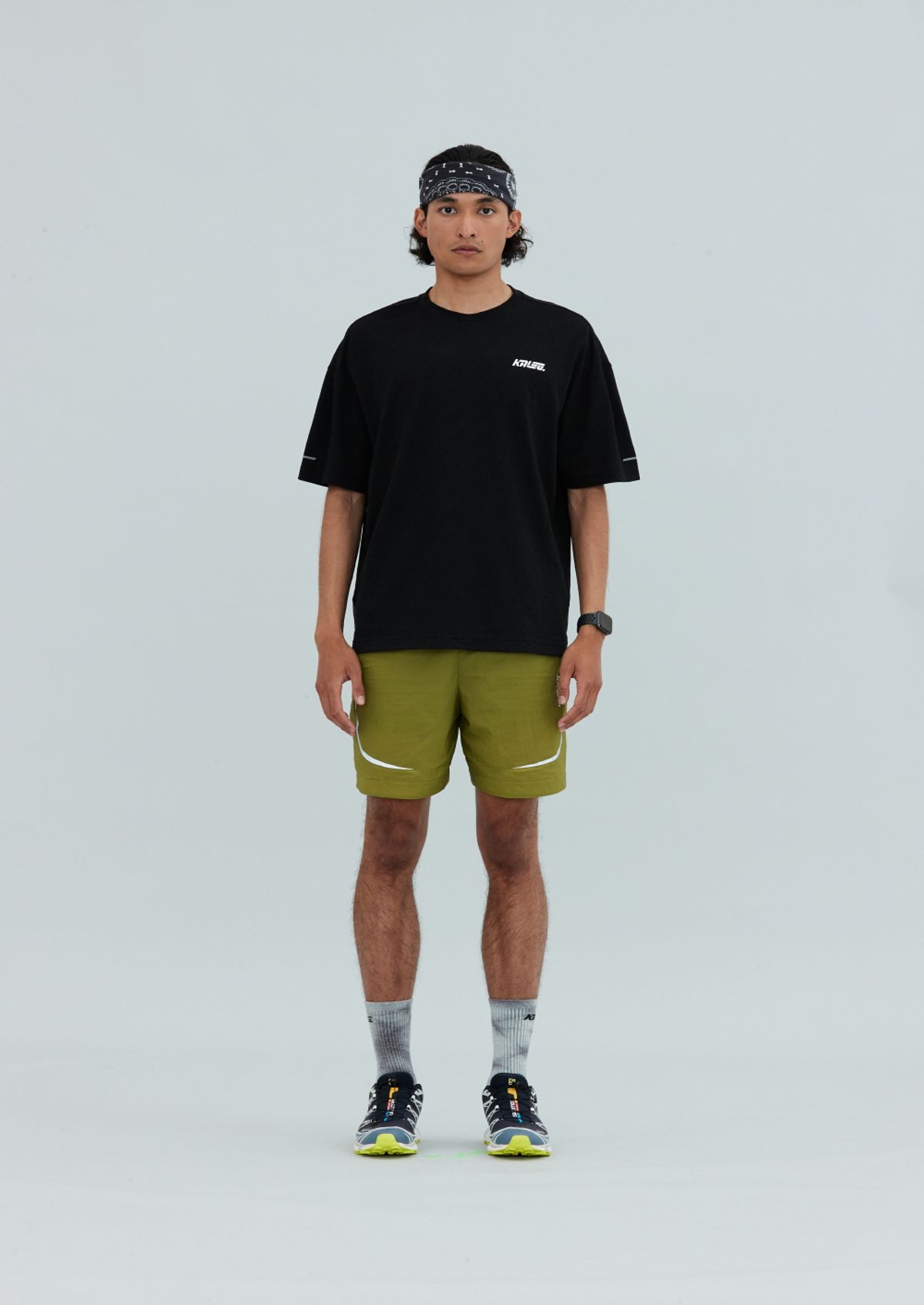 칼렉(KALEG) MENS WARM UP T SHIRTS/BLACK