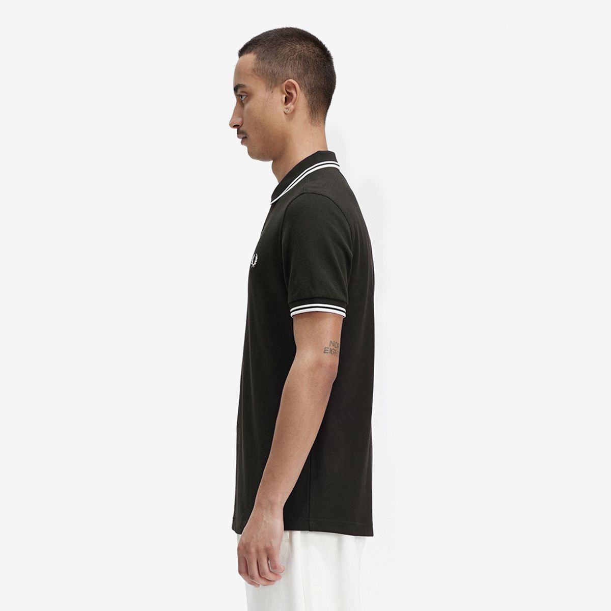 프레드페리(FRED PERRY) [M3600] 트윈 팁 프레드페리 셔츠 - 나이트그린/스노우화이트 M3600-T50