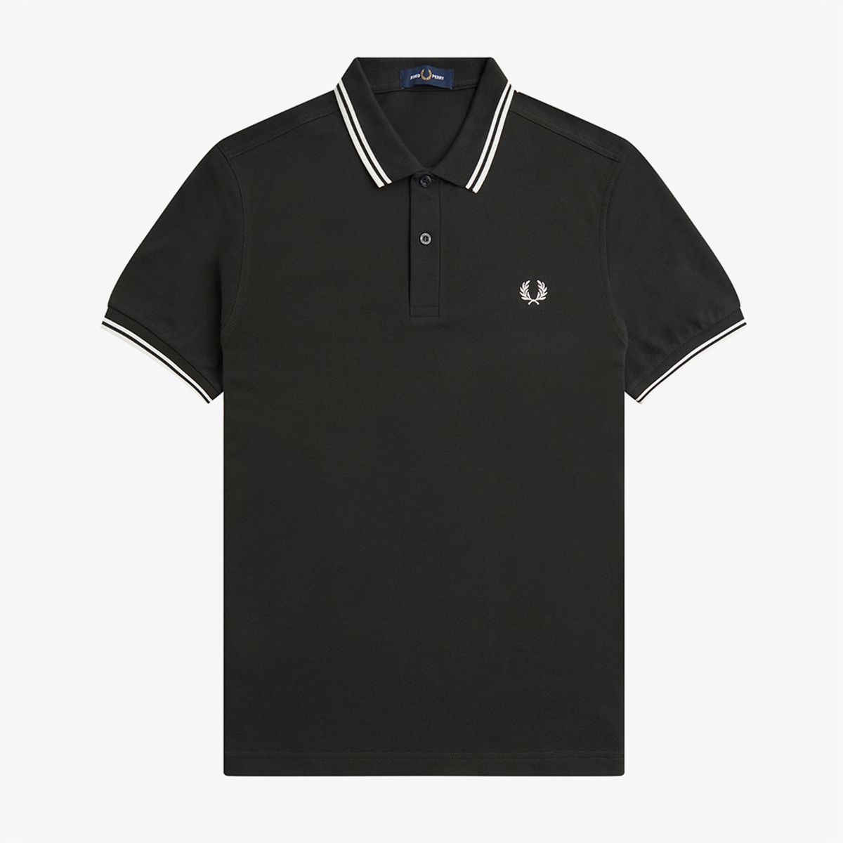 프레드페리(FRED PERRY) [M3600] 트윈 팁 프레드페리 셔츠 - 나이트그린/스노우화이트 M3600-T50