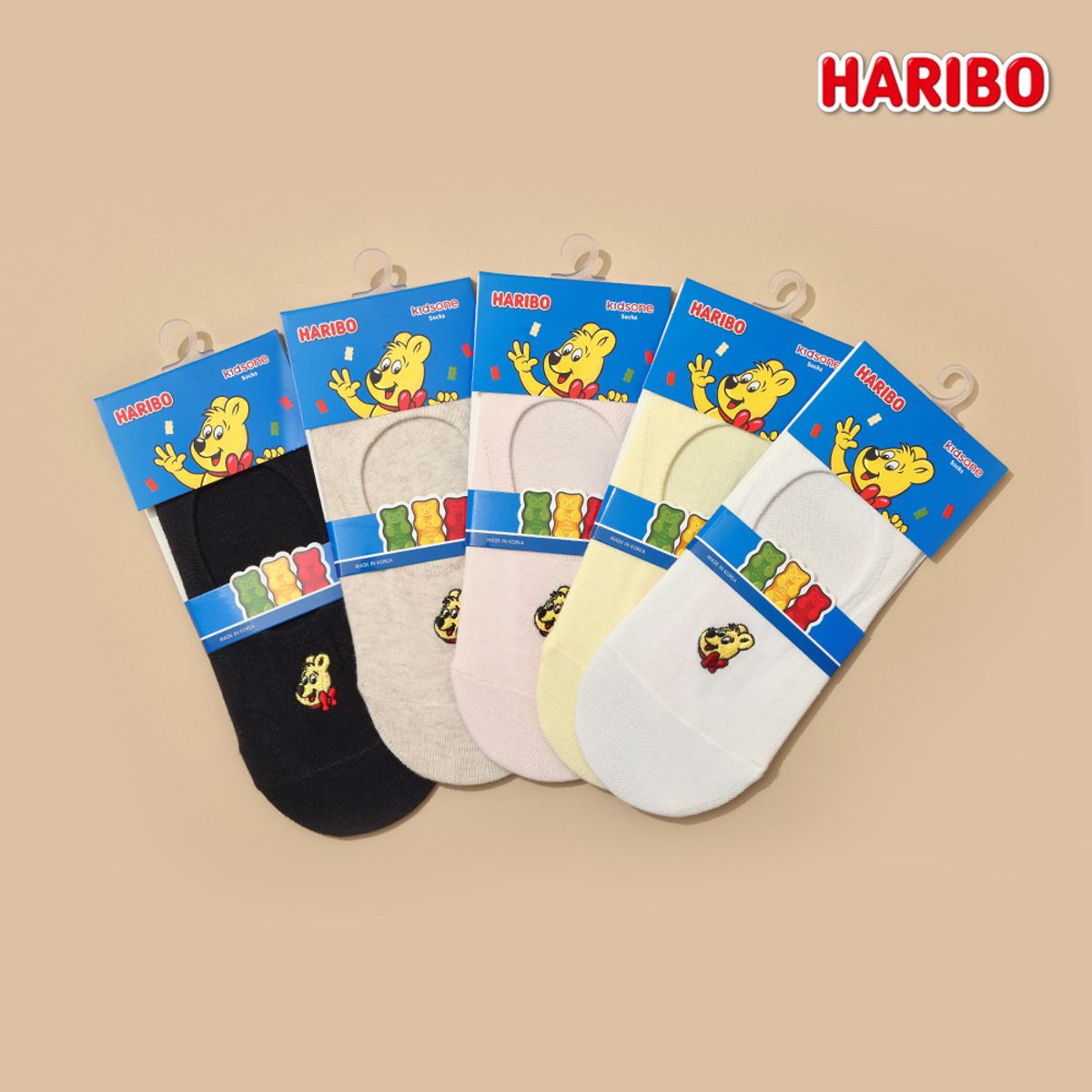 하리보(HARIBO) [SET] 골드베어 덧신 5P (여성용)